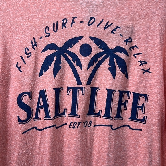 🌊 Salt Life Men’s Pink Graphic Tee – NWT – Size L - Picture 5 of 5